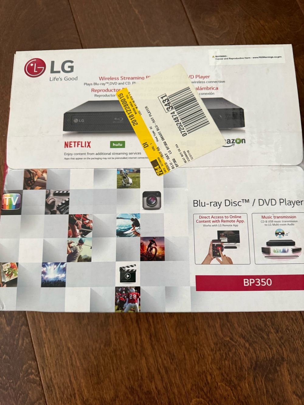 NIB Factory Sealed LG BP350 WiFi Blu-ray Disc DVD Player